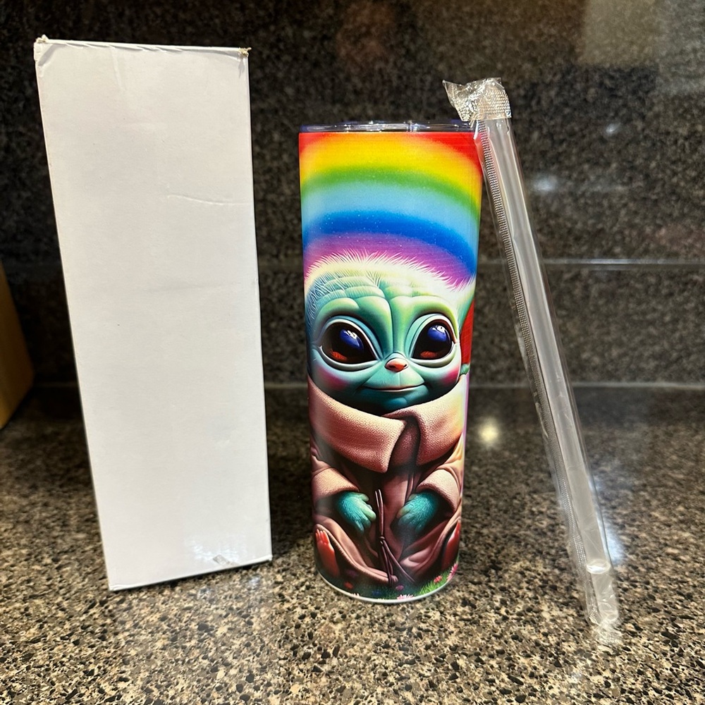 Baby Grogu 20 oz. Tumbler with Straw - Picture 4 of 10